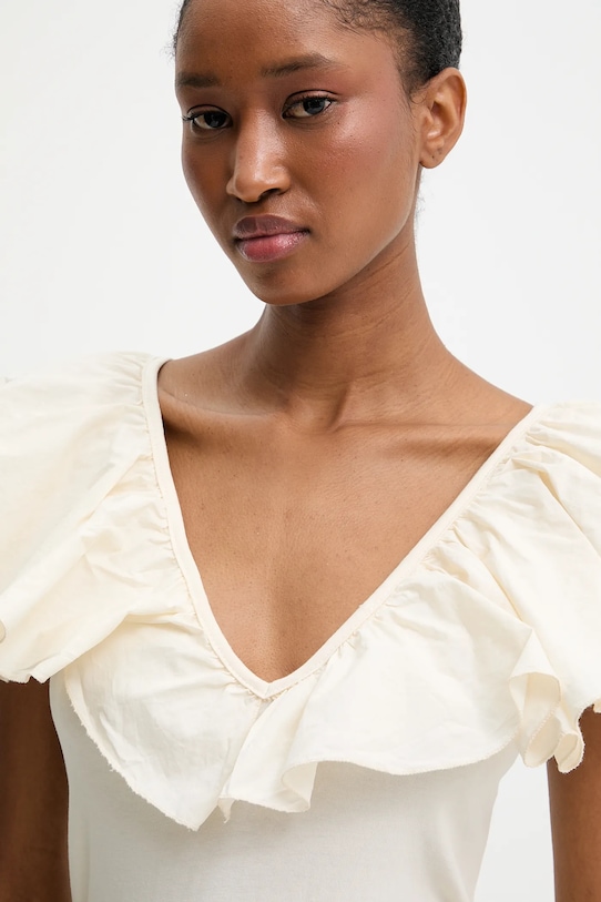 Памучна блуза Answear.LAB бежов 55420.iak