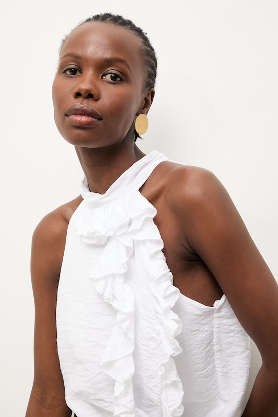 Answear.LAB bluzka damska z wiskozy biały WS26-BDD013