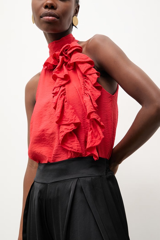 Answear.LAB bluzka damska z wiskozą czerwony WS26-BDD013