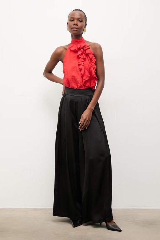 Answear.LAB bluzka damska z wiskozą WS26-BDD013 czerwony WS26