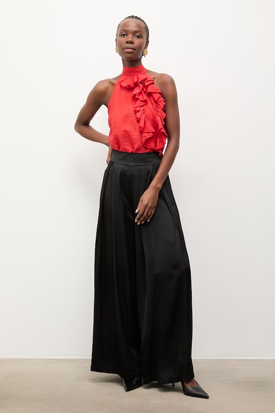 Answear.LAB bluzka damska z wiskozą WS26-BDD013 czerwony WS26