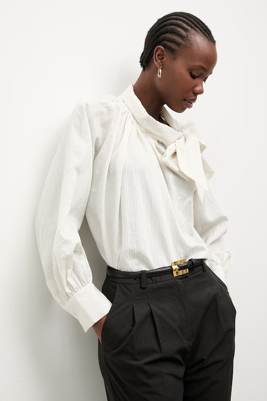 Answear.LAB bluzka damska z wiskozy biały WS26-BDD016