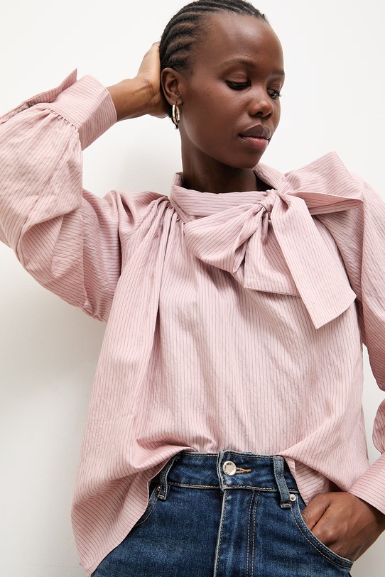 Answear.LAB bluzka damska z wiskozy różowy WS26-BDD016