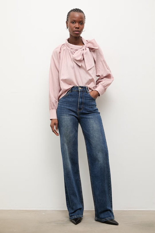 Answear.LAB bluzka damska z wiskozy WS26-BDD016 różowy WS26