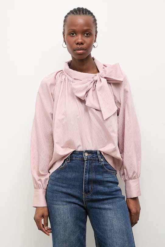 Answear.LAB bluzka damska z wiskozy różowy WS26-BDD016