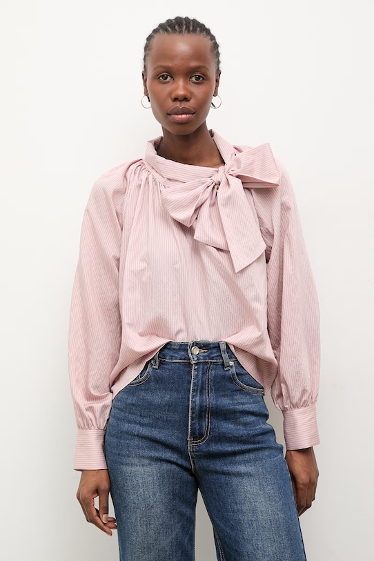 Answear.LAB bluzka damska z wiskozy różowy WS26-BDD016