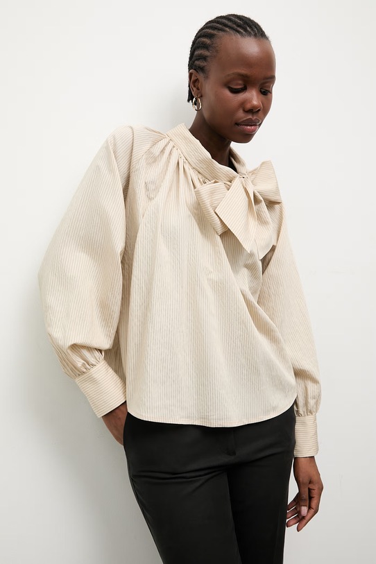 Answear.LAB bluzka damska z wiskozą WS26-BDD016 beżowy WS26