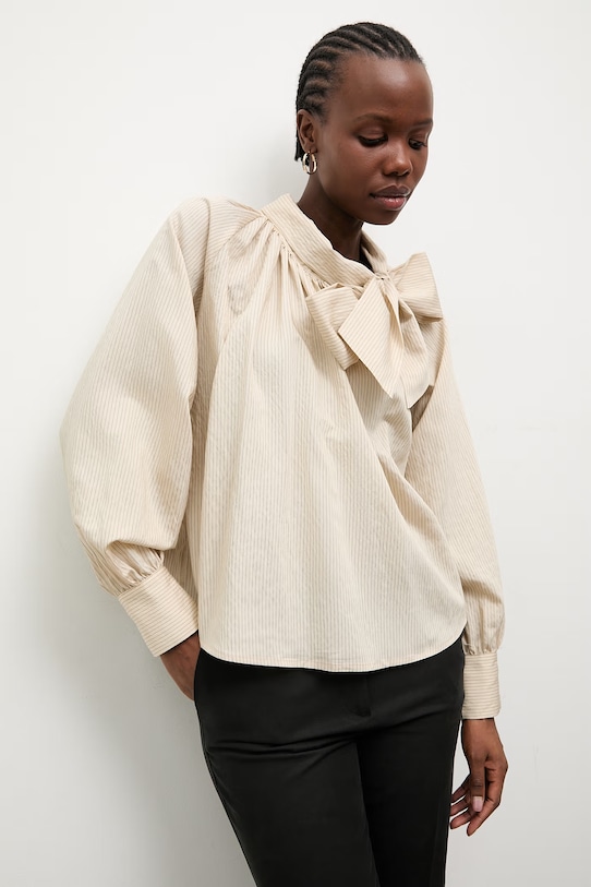 Answear.LAB bluzka damska z wiskozą WS26-BDD016 beżowy WS26