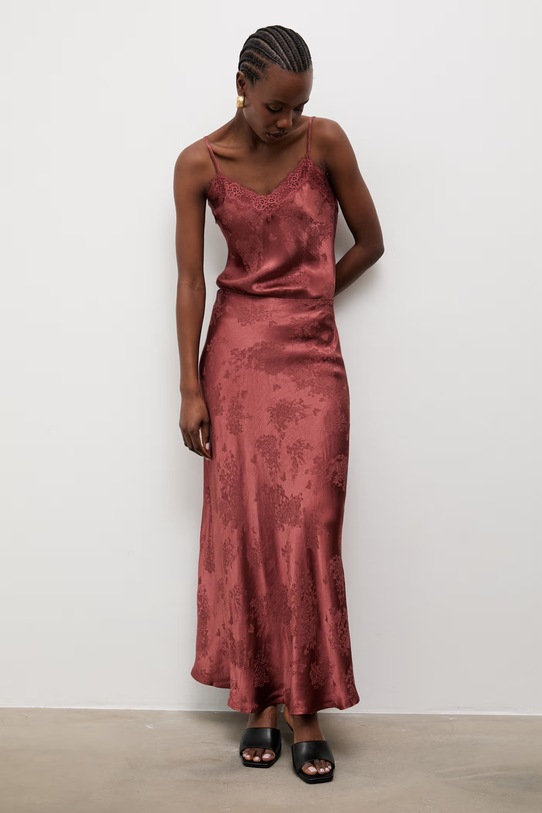 Answear.LAB blúzka s ramienkami dámska s prímesou ľanu oranžová G11029.hak