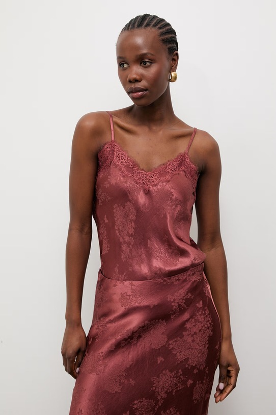 Answear.LAB blúzka s ramienkami dámska s prímesou ľanu G11029.hak oranžová WS26