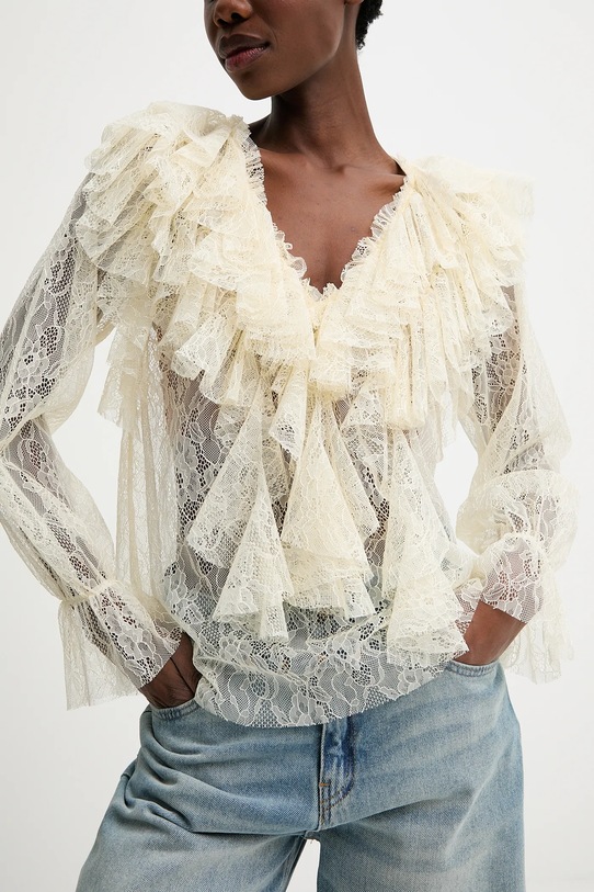 Answear.LAB bluzka regular beżowy 93710.iok