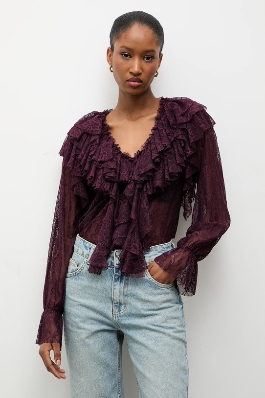 Answear.LAB bluzka bordowy 93710.iok