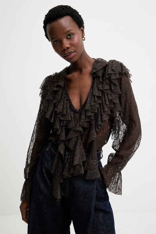 Odzież Answear.LAB bluzka 93710.iok brązowy