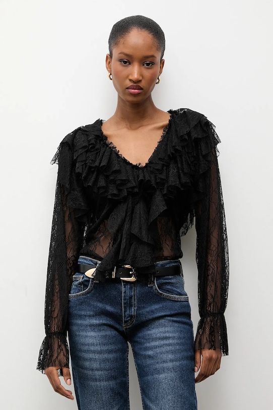 Answear.LAB bluzka regular czarny 93710.iok