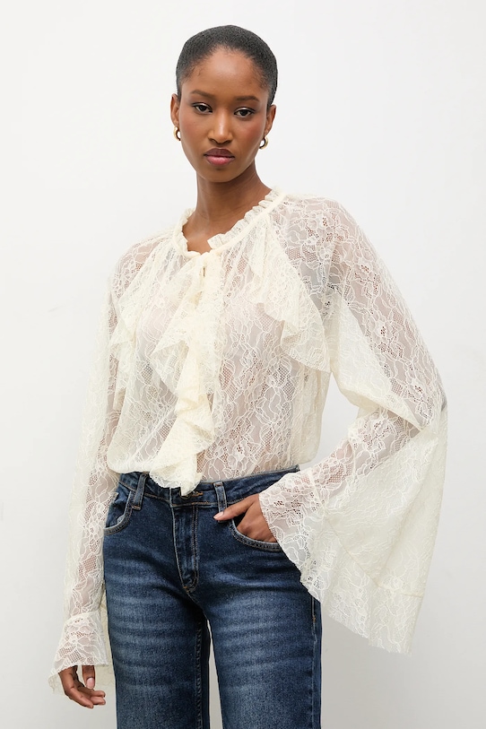 Блузка Answear.LAB casual бежевий 93210.iok