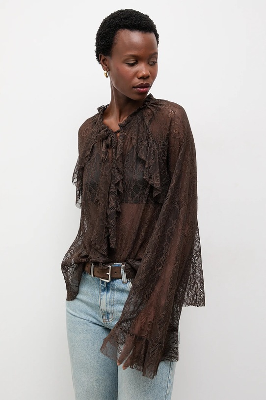 Answear.LAB bluzka brązowy 93210.iok