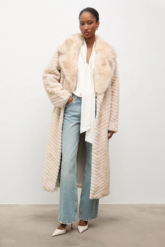 Answear.LAB bluzka 55620 PLEIN.iok beżowy WS26