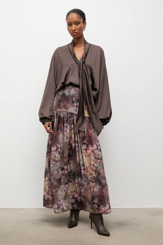 Answear.LAB bluzka 55620 PLEIN.iok brązowy WS26