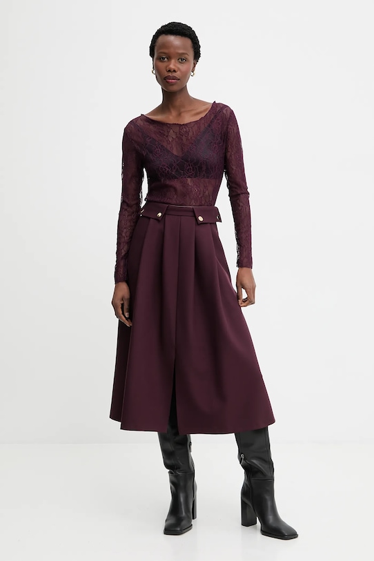 Answear.LAB bluzka 93711.iok bordowy WS26