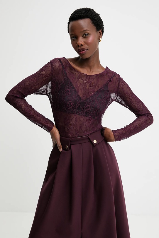 Answear.LAB bluzka bordowy 93711.iok