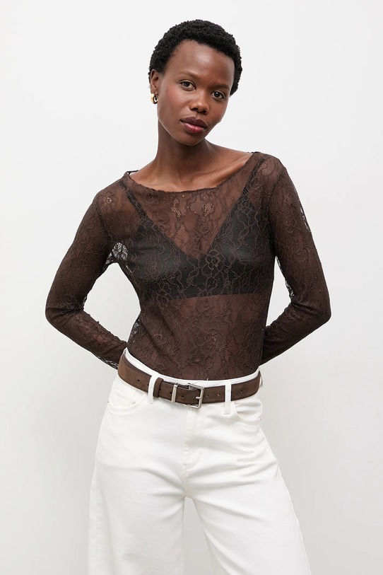 Answear.LAB bluzka brązowy 93711.iok