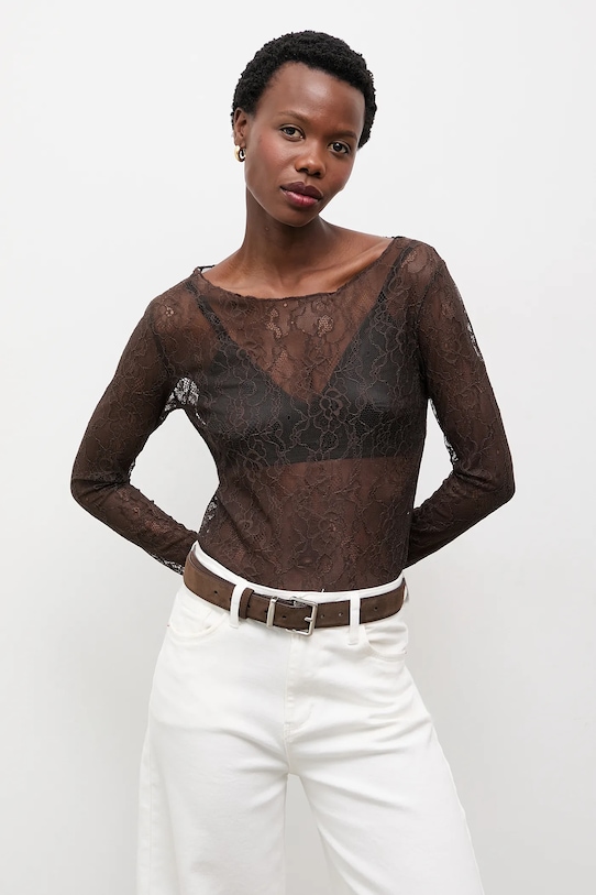 Answear.LAB bluzka brązowy 93711.iok