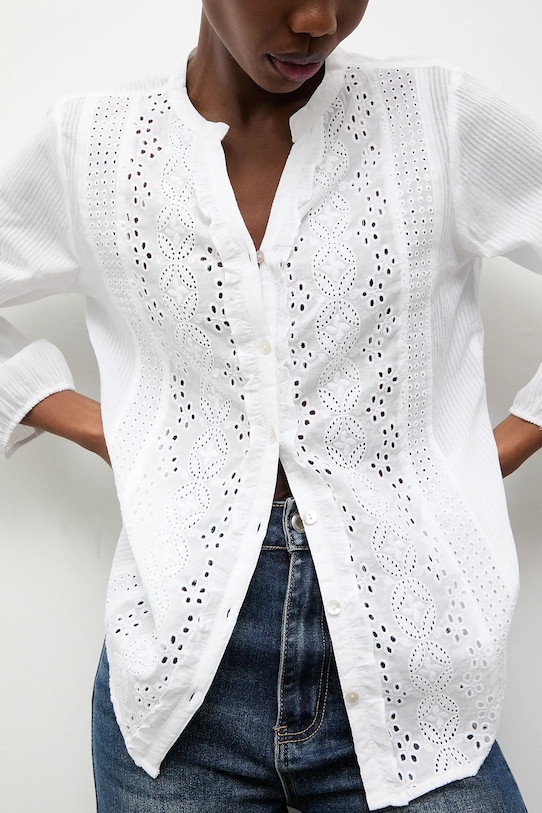 Answear.LAB koszula bawełniana regular biały 3020.hak