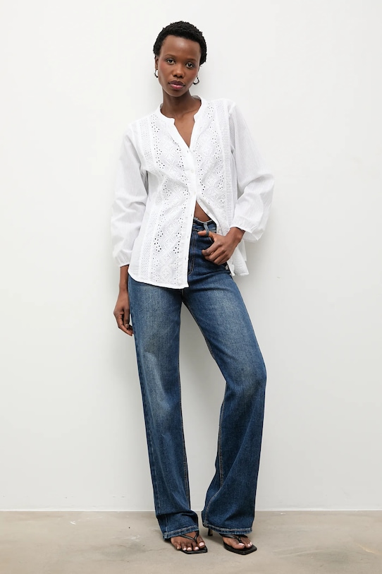 Answear.LAB koszula bawełniana 3020.hak biały WS26