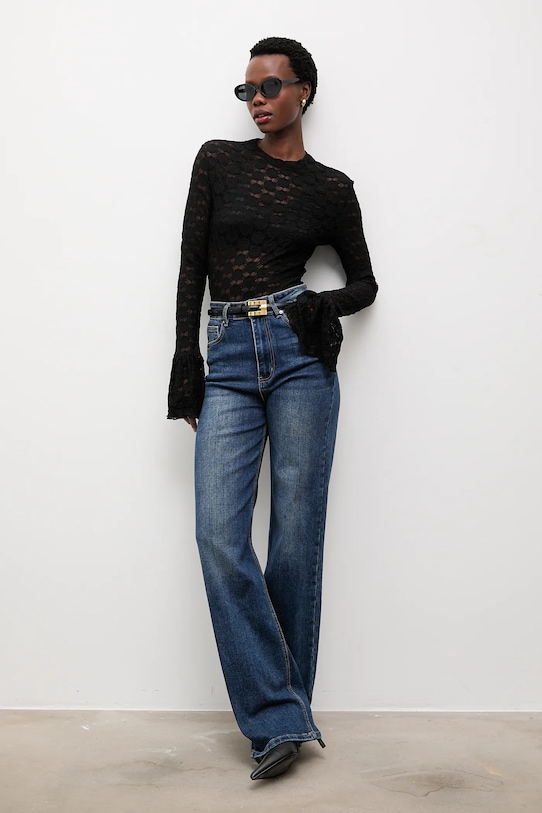 Answear.LAB bluzka 23448-1.fak czarny WS26