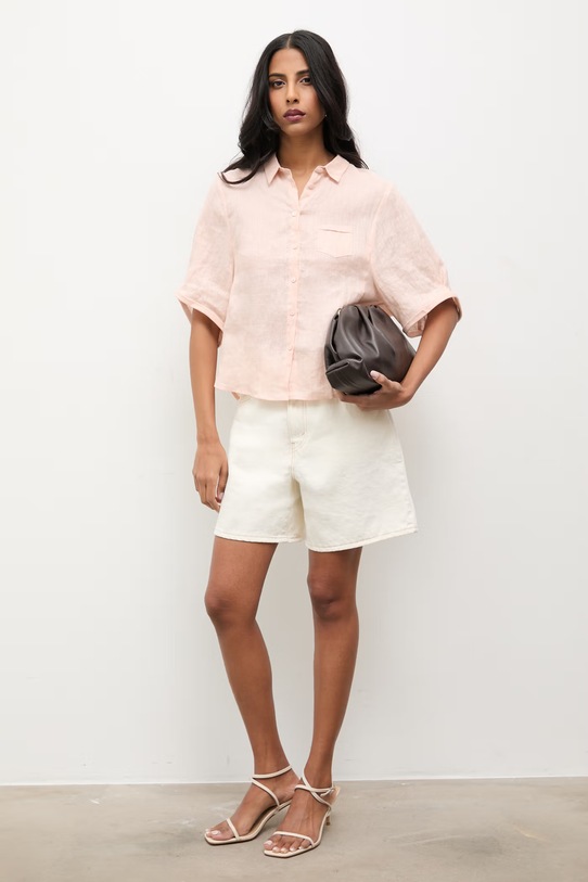 Answear.LAB koszula lniana 640691.hak różowy WS26