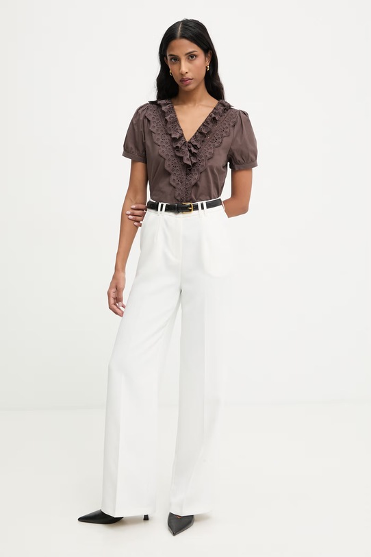 Answear.LAB bluzka bawełniana 670232.hak brązowy WS26