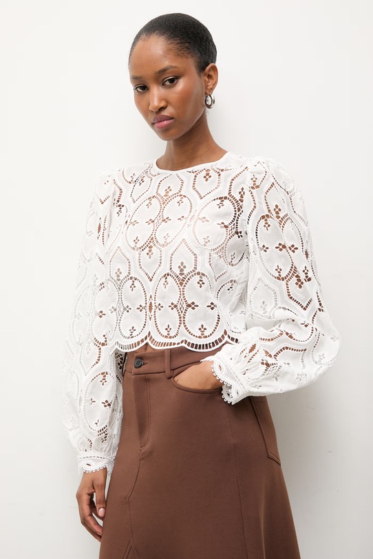 Answear.LAB bluzka bawełniana bawełna biały 670300.hak