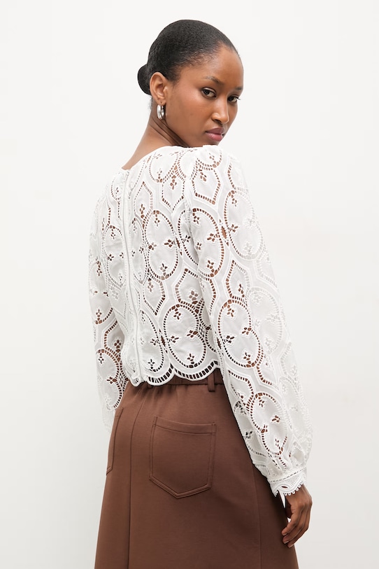 Odzież Answear.LAB bluzka bawełniana 670300.hak biały