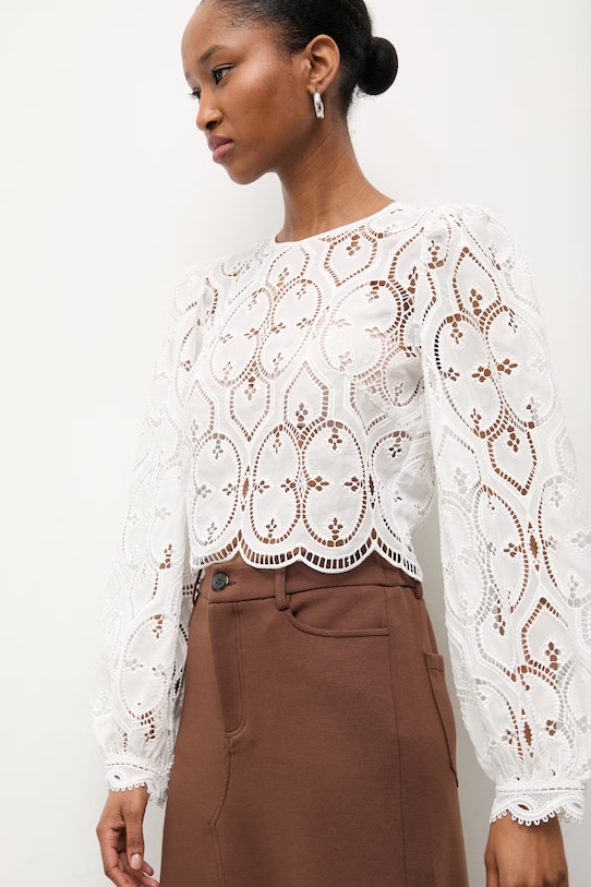 Answear.LAB bluzka bawełniana biały 670300.hak