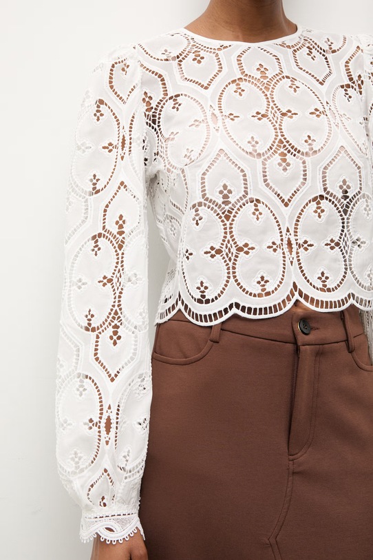 Answear.LAB bluzka bawełniana 670300.hak biały