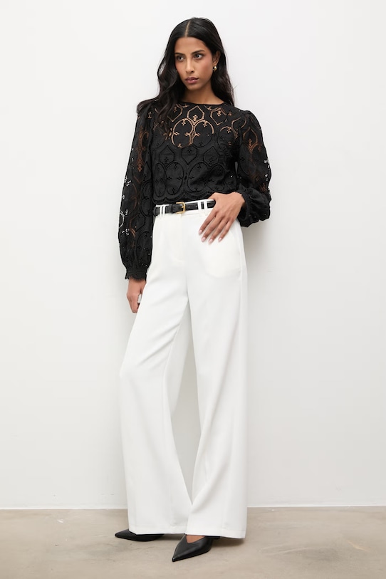 Answear.LAB bluzka bawełniana 670300.hak czarny WS26