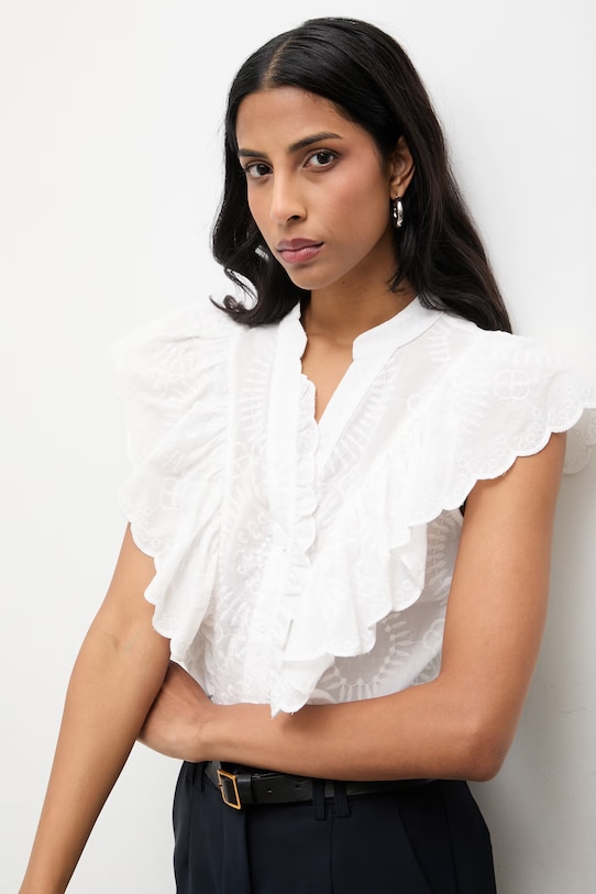 Answear.LAB bluzka bawełniana biały 670173.hak