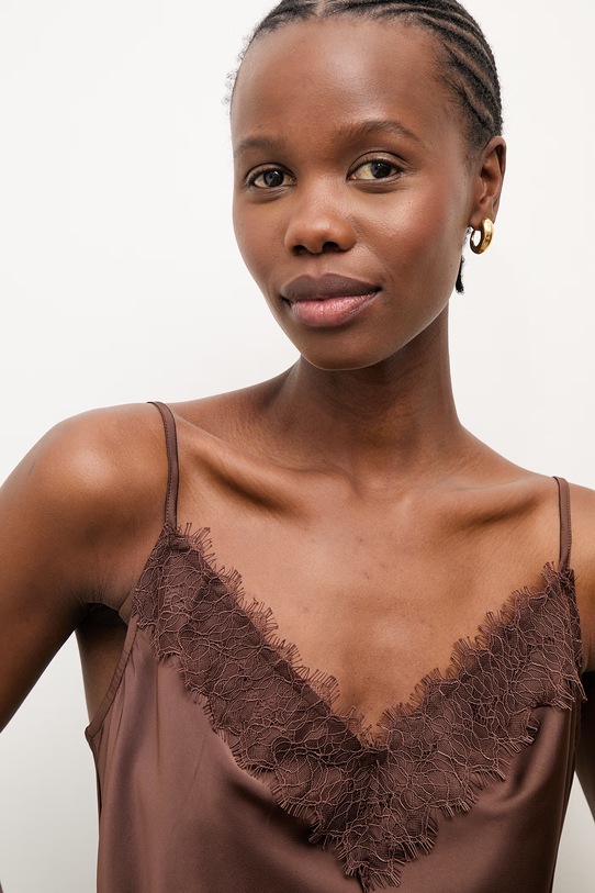 Blúzka Answear.LAB hnedá WS26-BDD042