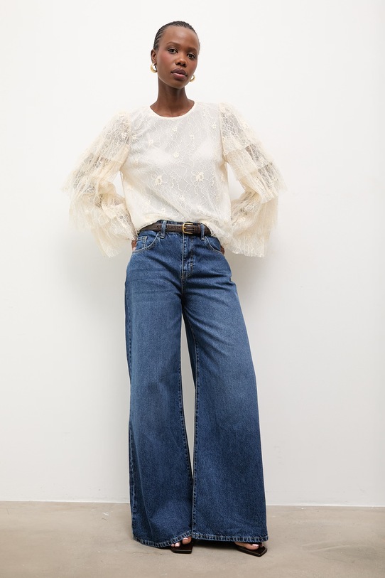 Answear.LAB bluzka 81075.fak beżowy WS26