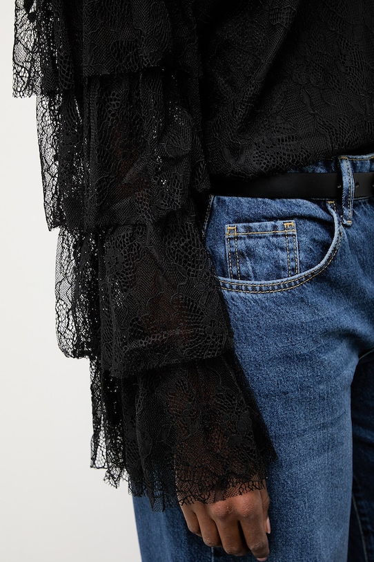 Answear.LAB bluzka 81075.fak czarny