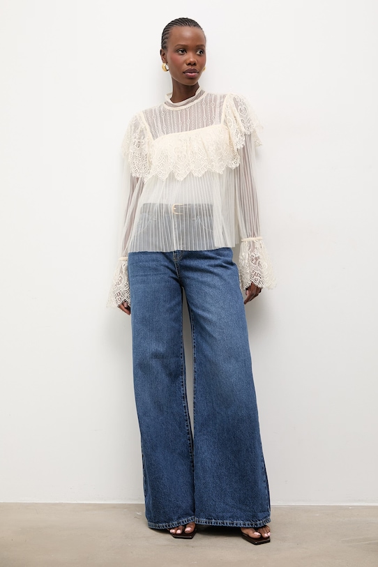 Answear.LAB bluzka 81067.fak beżowy WS26