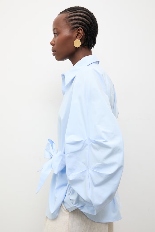 Answear.LAB koszula damska bawełniana niebieski WS26-BDD054