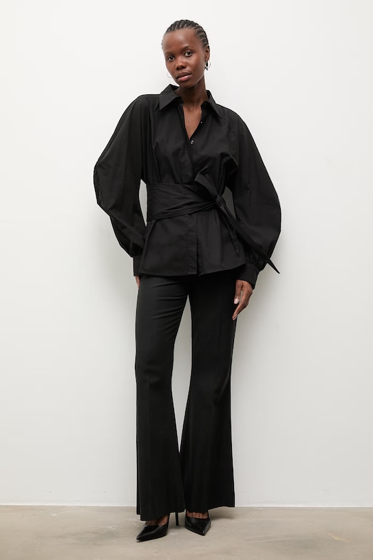 Answear.LAB koszula damska bawełniana WS26-BDD054 czarny WS26