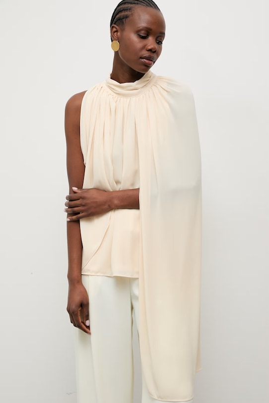 Oblečenie Answear.LAB blúzka dámska BL1476 béžová