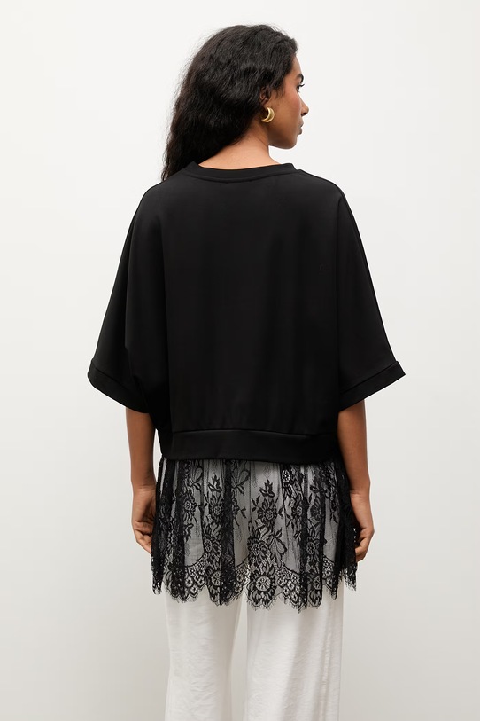 Odzież Answear.LAB bluza oversize damska z wiskozą WS26-BDD056 czarny