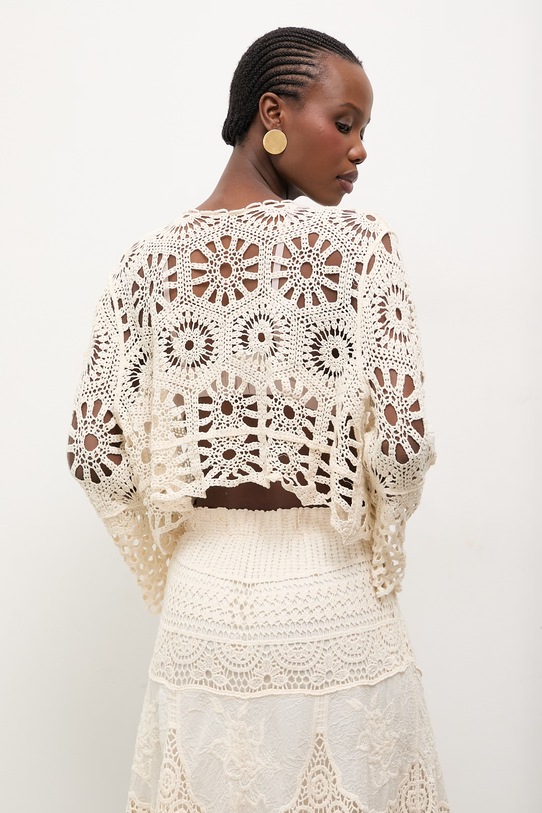 Oblečení Bavlněná halenka Answear.LAB LU5581.fak béžová