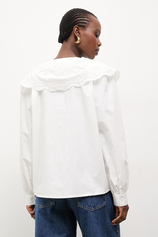 Oblečení Bavlněná košile Answear.LAB LU9905.fak bílá