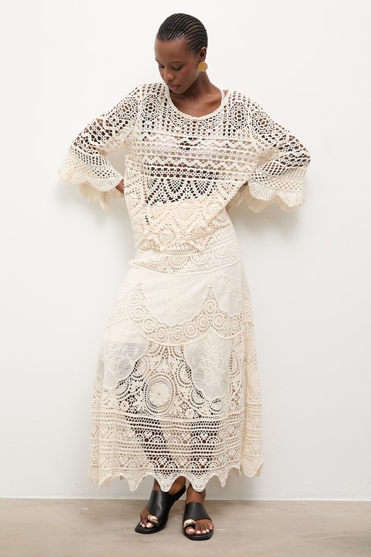 Answear.LAB bluzka bawełniana LU5582.fak beżowy WS26