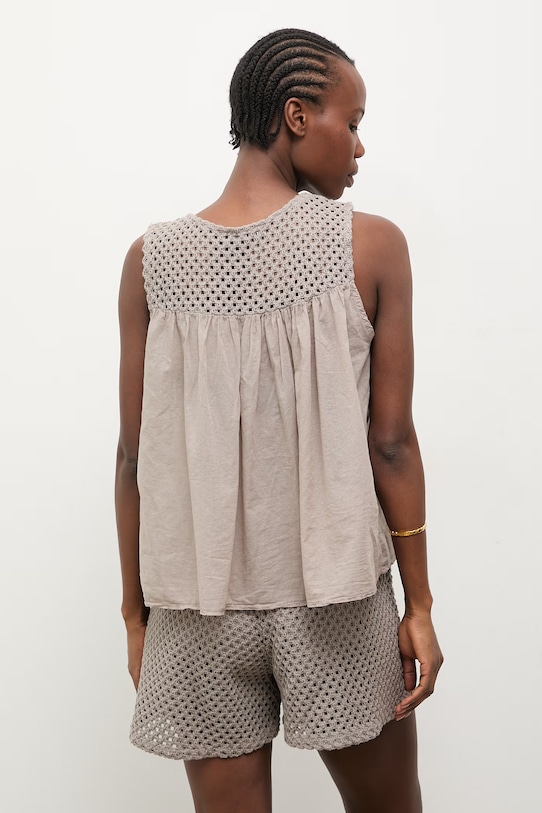 Odzież Answear.LAB bluzka damska bawełniana WS26-BKD012 beżowy