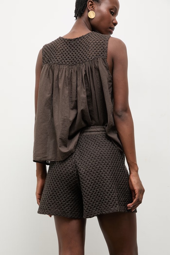 Odzież Answear.LAB bluzka damska bawełniana WS26-BKD012 brązowy